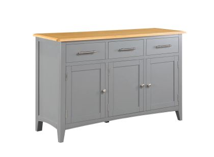 Rossmore Grey 140cm Medium 3 Door Sideboard