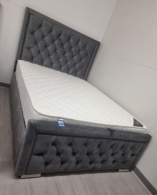 Vienna Plush Grey-6ft - Super King-Standard