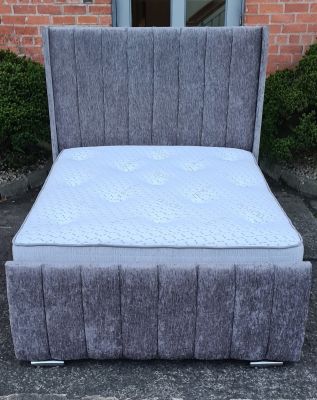 Zaragoza Chenille Grey-4'6ft - Double-Standard