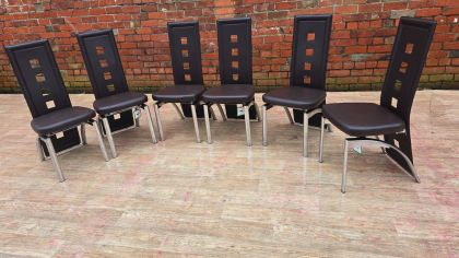Tempo Dining Chair - Brown (Set of 6 Chairs)