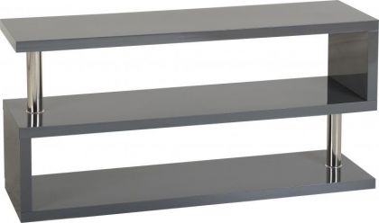 Charisma TV Stand - Z - Grey Gloss / Chrome