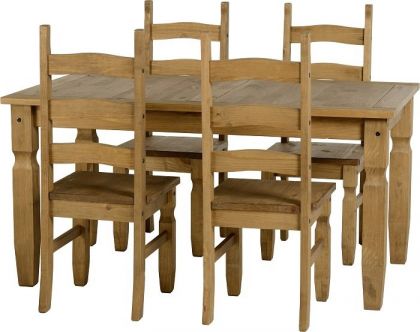 5' Corona Dining Set - 4 Chairs