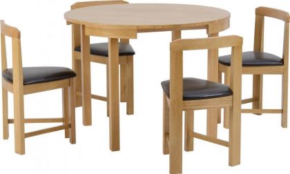 Windsor Stowaway Dining Set - Oak Varnish