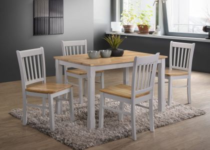 Bolton 4ft Dining Set - Grey & Oak