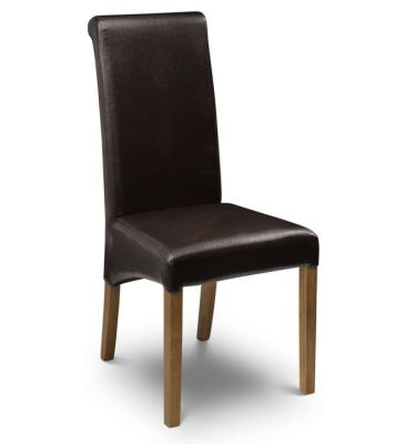 Cuba Leather Dining Chair - Brown