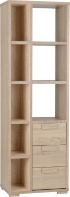 Cambourne 3 Drawer Display Unit - Sonoma Oak