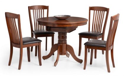 Canterbury Rubberwood Round Dining Set 4 Chairs