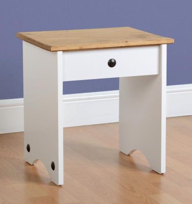 Corona Dressing Table Stool - White