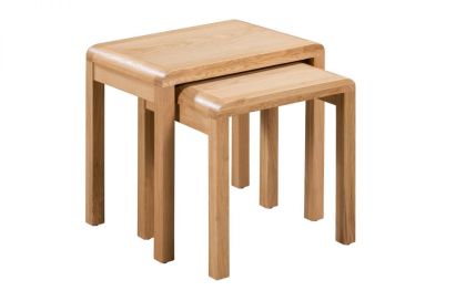 Curve Oak Nest of Tables