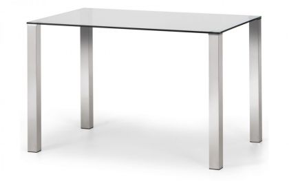Enzo Chrome & Glass Compact Dining Table