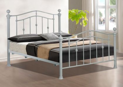 Elizabeth Metal Double Bed 4ft 6in - Grey