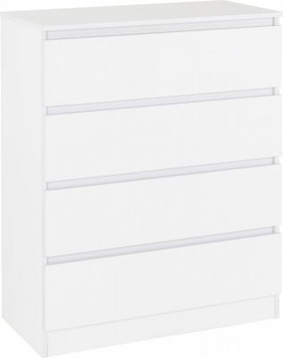 Malvern 4 Drawer Chest - White