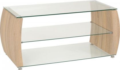 Monza TV Unit - Light Sonoma Oak / Glass