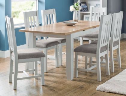 Richmond Dining Set 6 Chairs - Grey / Oak