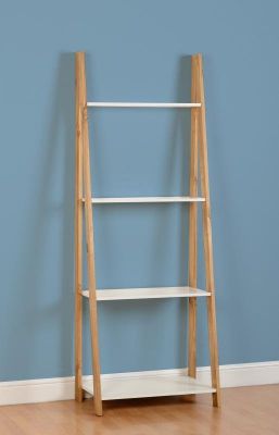 Santos 4 Shelf Corner Unit - White / Pine