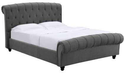 Sasha Fabric King Size Bed 5ft - Grey