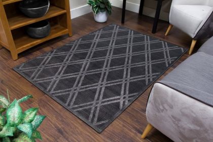 Toscana Trellis Rug 200 x 300 - Dark Grey