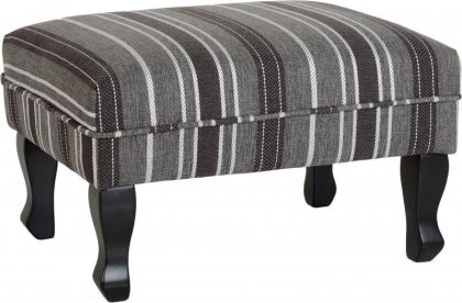 Sherborne Footstool - Grey Stripe