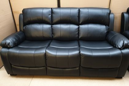 Woodlington LEATHER Suite 3+2 - Black