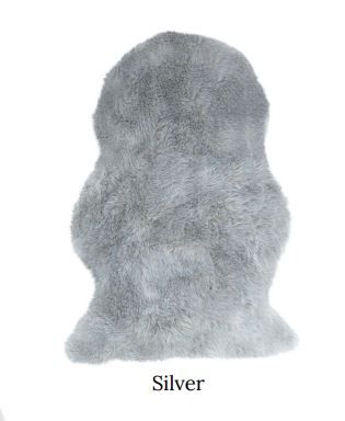 Auckland Soft Touch Faux Sheepskin Rug 60x90 - Silver