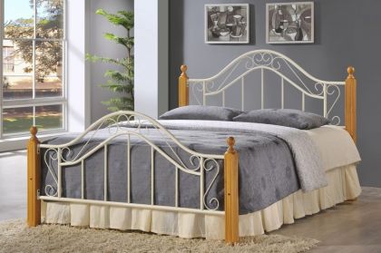 Baltimore Cream Metal Small Double Bed 4ft