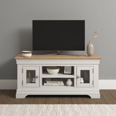 Bordeaux Small TV Stand Ivory/Oak
