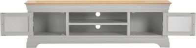 Bordeaux TV Stand - Pebble Grey/Oak