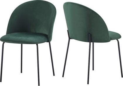 Boston Dining Chair (Box of 4) - Emerald Green Velvet