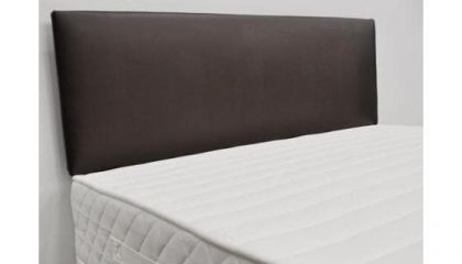 Leatherette King Size Headboard Short - Brown