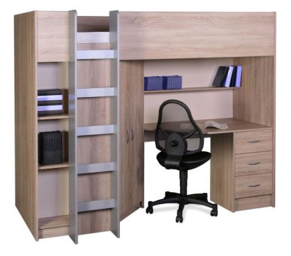 Beaver Cambridge High Sleeper Bed - Sonoma Oak