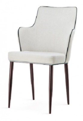 Capri PU Chairs White With Black Edge (Sold in 2s)