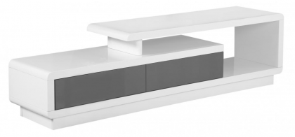 Cavalier High Gloss Tv Cabinet - White & Grey