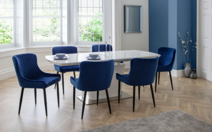 Como & Luxe Blue Dining Set