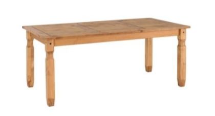 Corona 6ft Dining Table - Distressed Waxed Pine