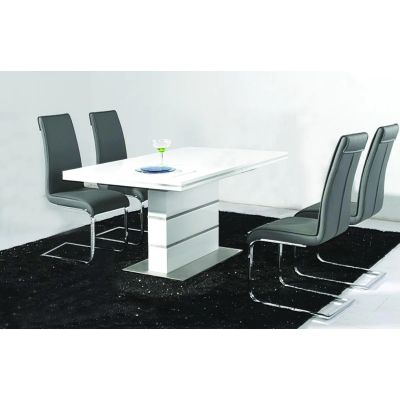 Dolores PU Dining Chair Black (Sold in 4s)