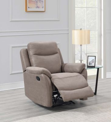 Evan Fabric 1 Seater Recliner Sofa - Sultry