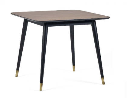 Findlay Square Dining Table - Walnut & Black