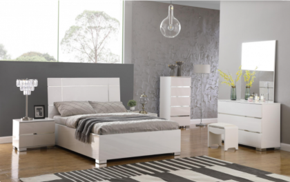 Helsinki High Gloss Dressing Table Mirror - White