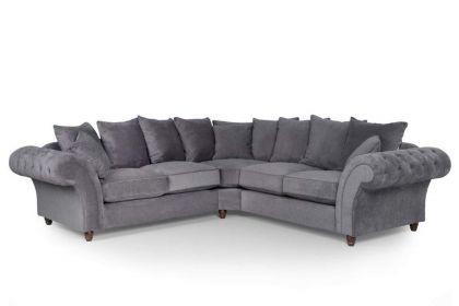 Huntley Fabric Corner 2c2 Sofa - Grey
