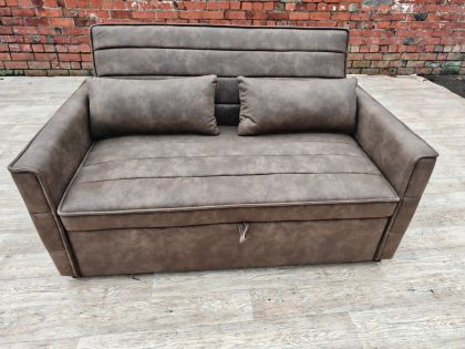 Celia Fabric Sofa Bed - Brown