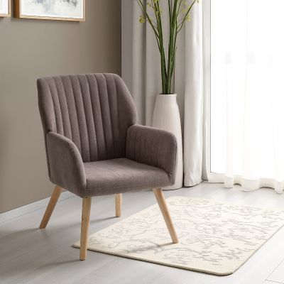 Jordan Fabric Occasional Chair - Brown Velvet
