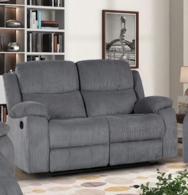 Kimberly Fabric 2 Seater Recliner Sofa - Grey