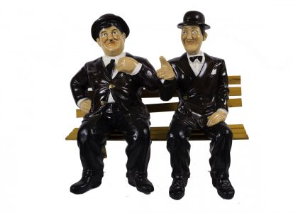 Laurel & Hardy on Bench