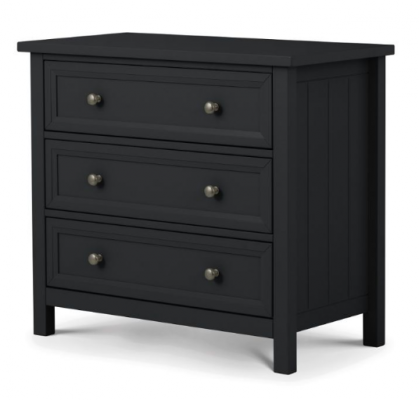 Maine 3 Drawer Wide Chest - Anthracite