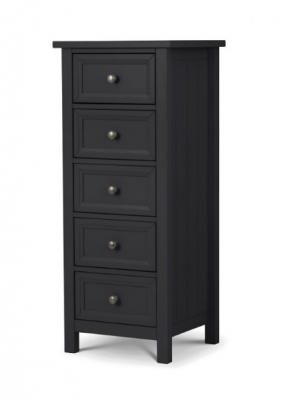 Maine 5 Drawer Tall Chest - Anthracite