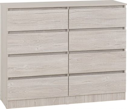 Malvern 8 Drawer Chest - Urban Snow