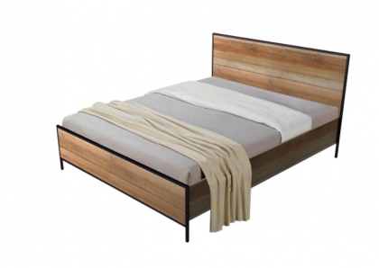 Michigan Bed Double 4'6ft - Oak Effect