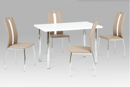 Naomi PU Chairs - Chrome & Brown (Sold in 2s)