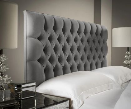 Chesterfield 32" Double 4ft 6in Headboard with Buttons - Charcoal