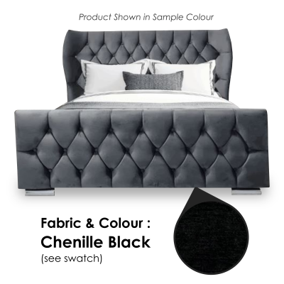 Oxford Wingback Chenille Black